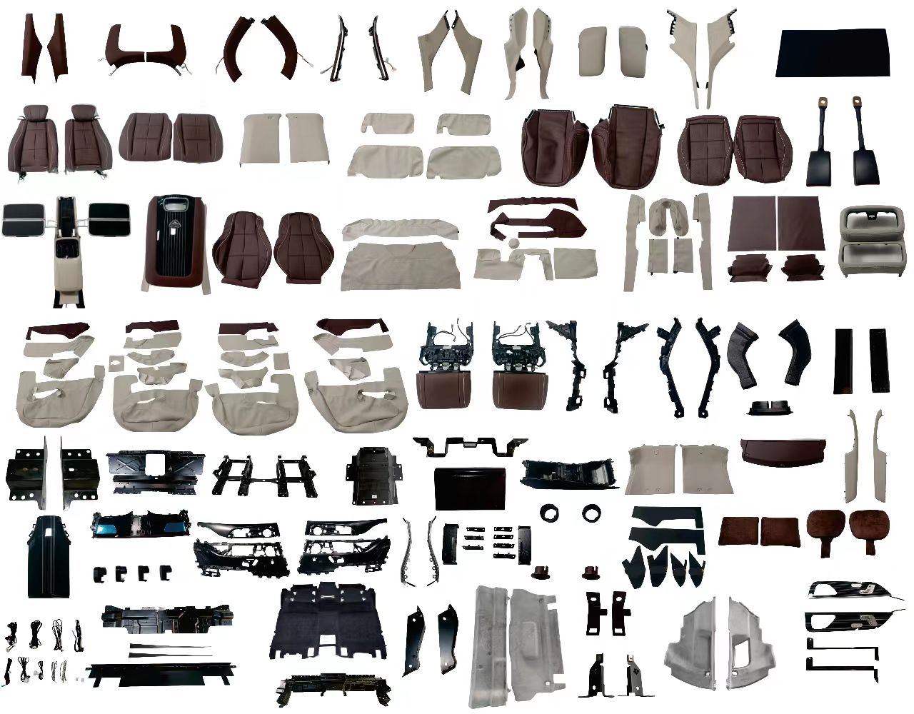 Luxury GLS X167 Maybach Interior Upgrade Kit Customized Color Patterns for Mercedes Benz GLS X167