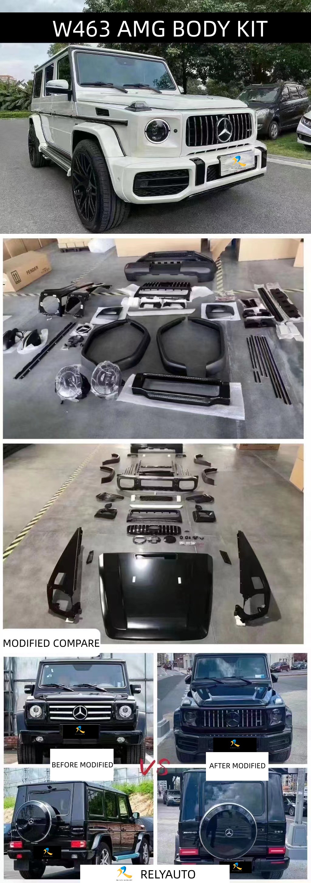 G Class Exterior Upgrade Kit W463 Upgrade to W464 AMG