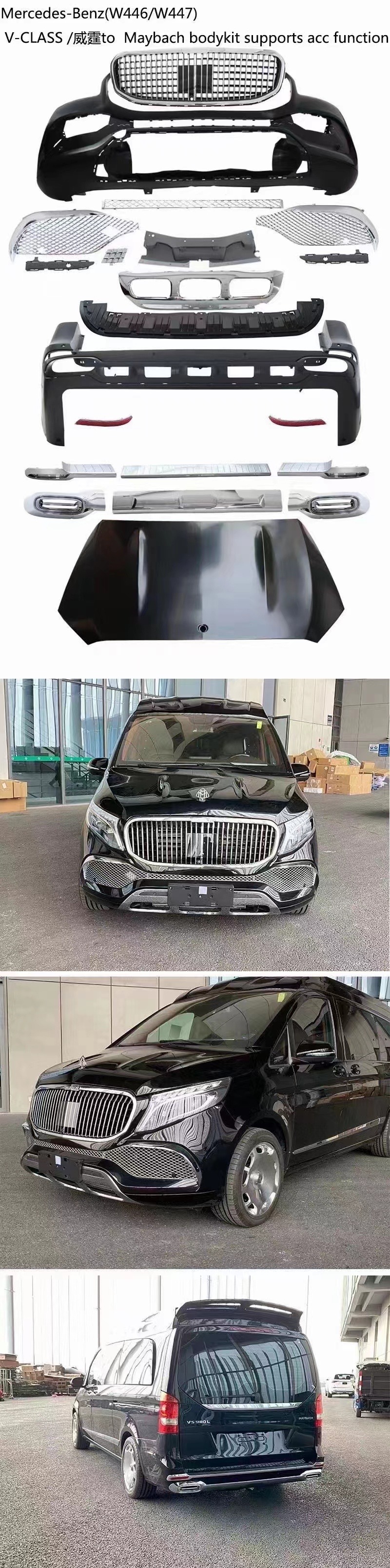 Vito Exterior Upgrade Body Kit for W447 to Maybach