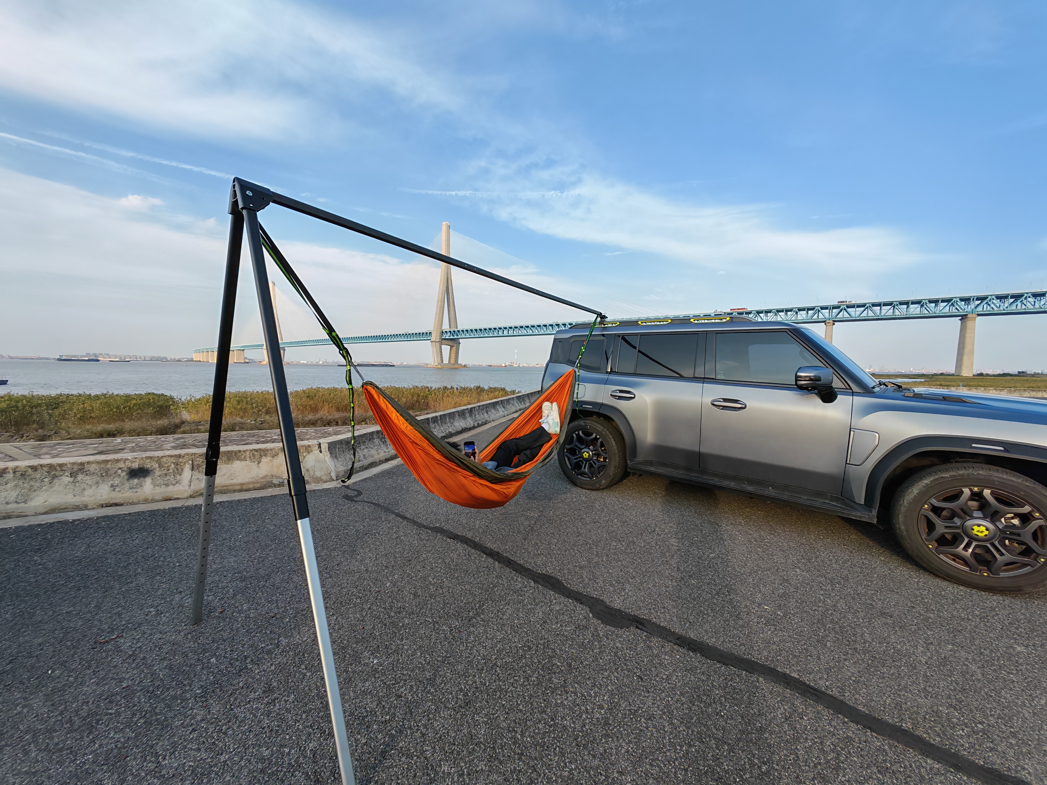 Portable Vehicle‑Mounted Hammock Stand